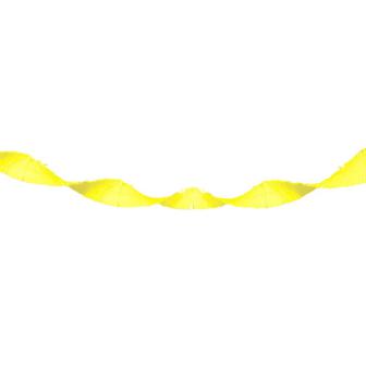 XXL UV Leucht-Girlande aus Krepp 18 m-neongelb