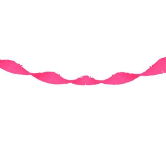 XXL UV Leucht-Girlande aus Krepp 18 m-neonpink