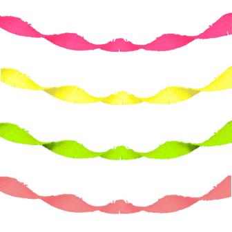 XXL UV Leucht-Girlande aus Krepp 18 m