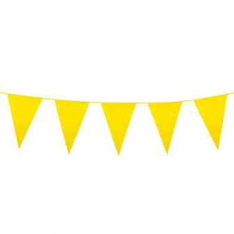 XXL Wimpel-Girlande einfarbig 10 m-gelb