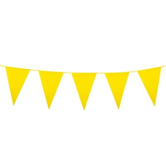 XXL Wimpel-Girlande einfarbig 10 m-gelb