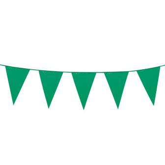 XXL Wimpel-Girlande einfarbig 10 m-grün