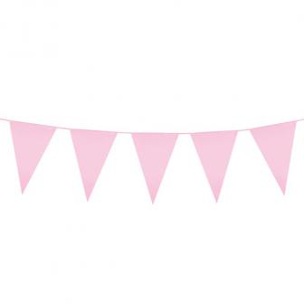 XXL Wimpel-Girlande einfarbig 10 m-rosa