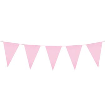 XXL Wimpel-Girlande einfarbig 10 m-rosa