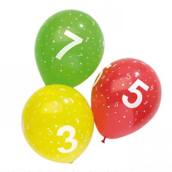 Zahlen-Luftballons 5er Pack