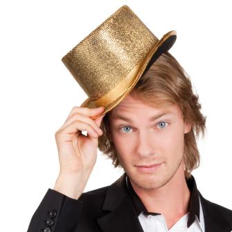 Zylinder Glitzer Deluxe-gold