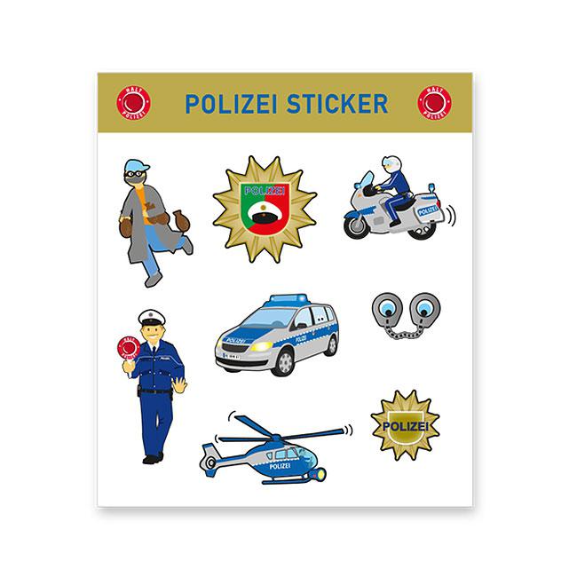 Polizei Sticker, 8 Aufkleber, Mitgebsel & Partyfun, in der Schweiz