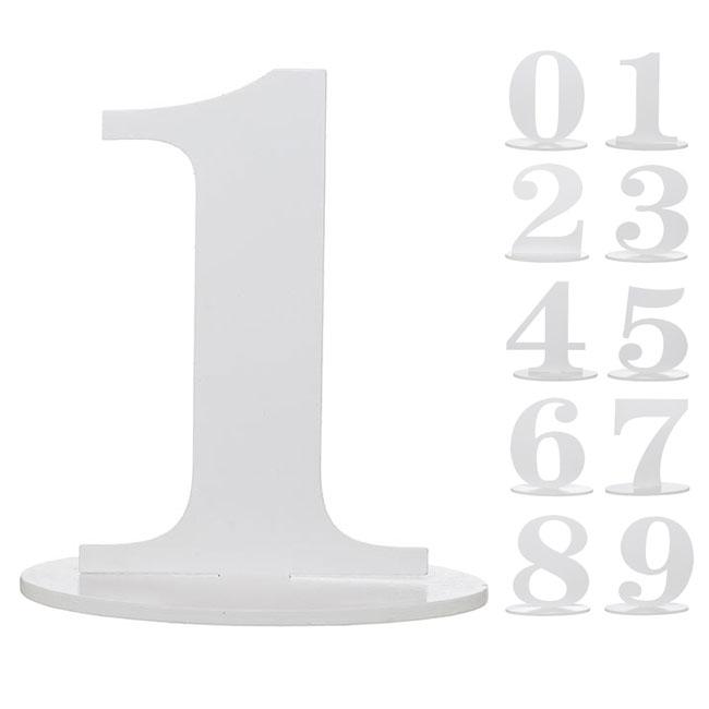 Einzelne weiße Zahl aus Holz 15,5 cm günstig kaufen bei PartyDeko.de