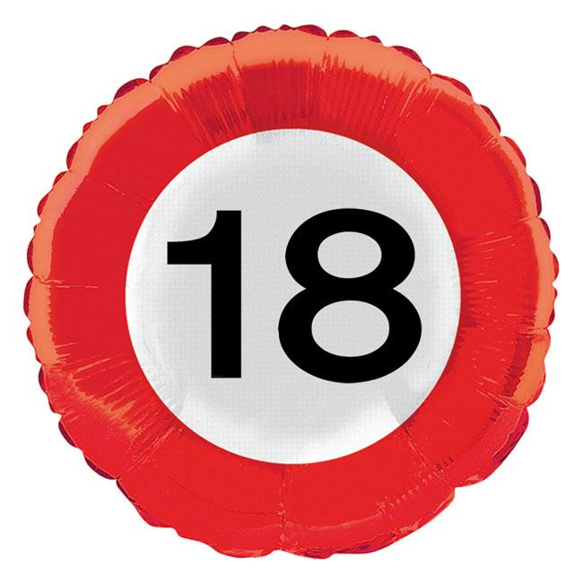 18. Geburtstag Luftballons – Verkehrsschild-Design, 8 Stück, 30 Cm, Latex