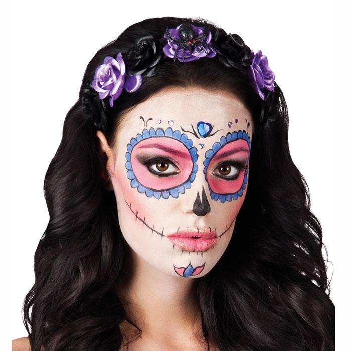 Rosen Haarreif Rot-schwarz – Day Of The Dead Deko, Gothic Schmuck, Perfekt Für Halloween Oder Mottoparty
