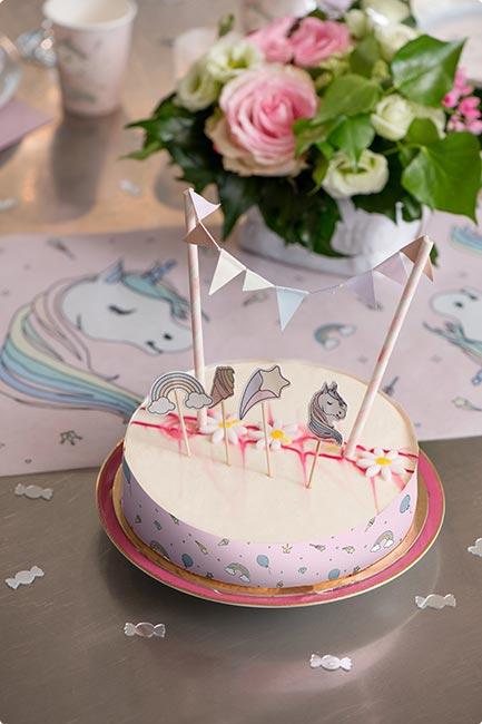 Kuchendeko "Zauberhaftes Einhorn" 6-tlg. günstig kaufen bei PartyDeko.de