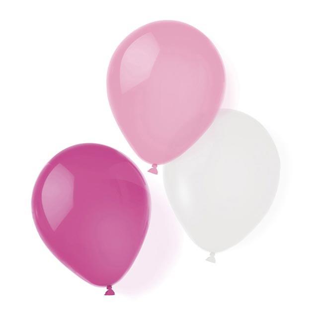 50 Latex-Luftballons In Pink, Rosa & Weiß – 27 Cm, Für Helium Oder Luft, Perfekt Für Partys