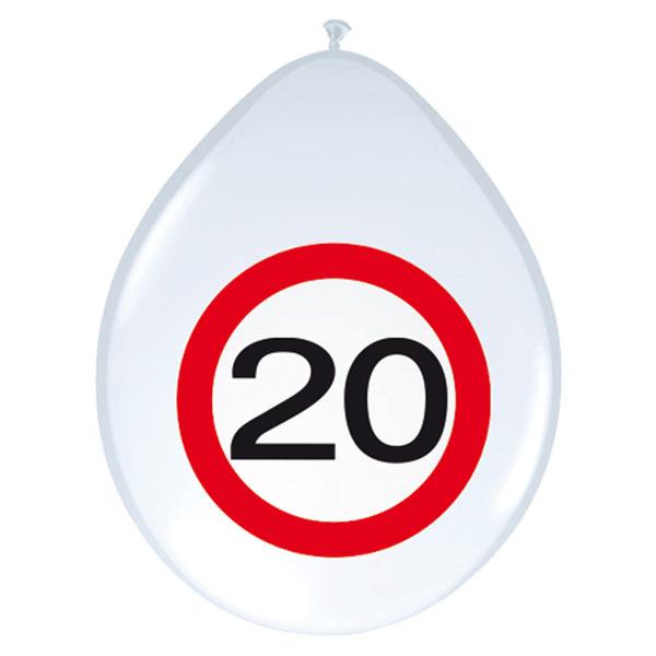 18. Geburtstag Luftballons – Verkehrsschild-Design, 8 Stück, 30 Cm, Latex