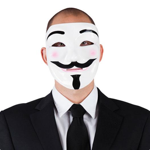 Maske "Anonymous" 19 cm günstig bei PartyDeko.de
