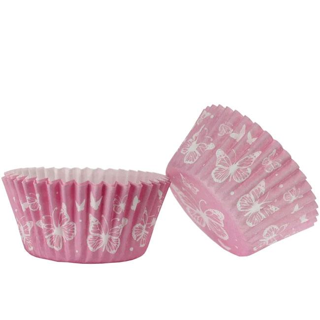 180 Cupcake Förmchen Rosa - Mit Aufbewahrungstasche 51mm