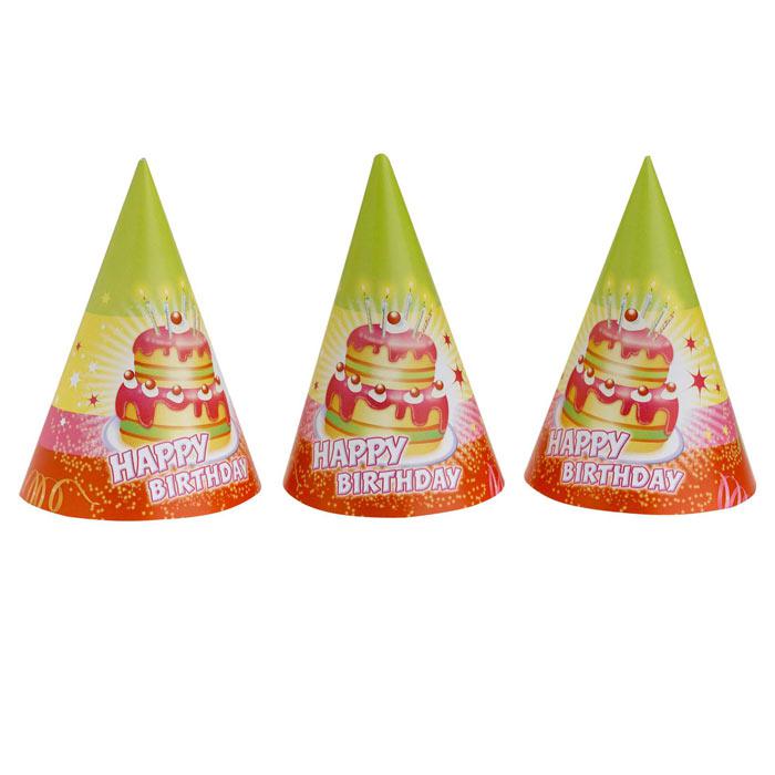 Party-Hütchen "Happy Birthday Kuchen" 6er Pack günstig ...