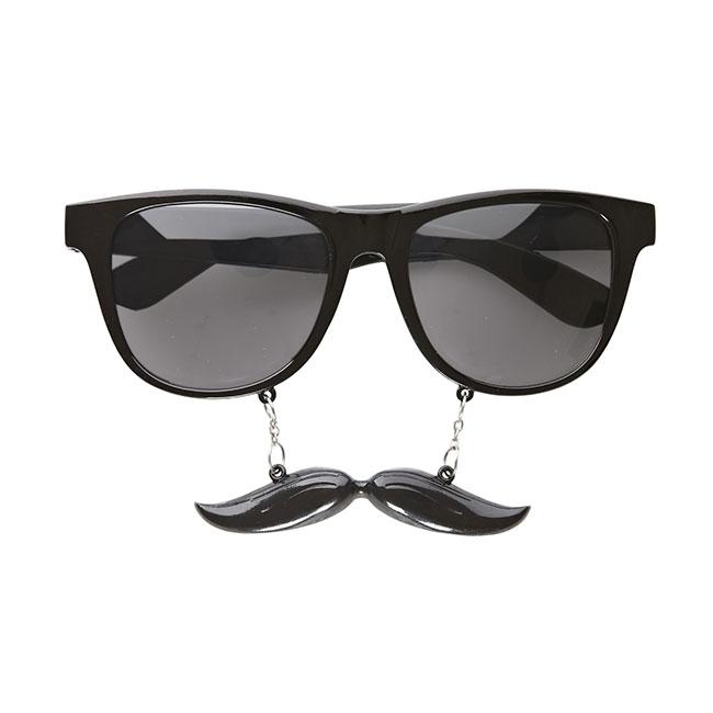 Schwarze Sonnenbrille mit Bart günstig kaufen bei PartyDeko.de