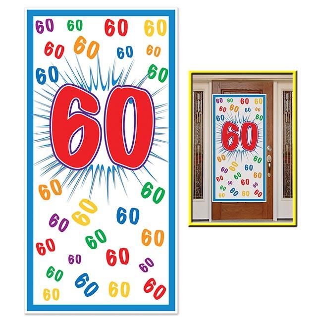 Türdeko 60. Geburtstag Zahlenexplosion 76 x 152 cm günstig kaufen bei