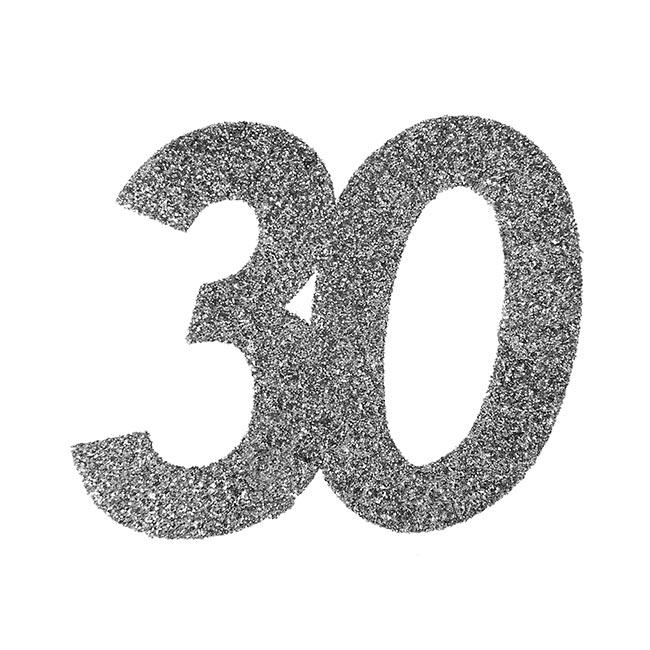 Silbernes Glitzer-Konfetti Zum 40. Geburtstag, 200 Stück, Inkl. Zahlen, Für Partydeko