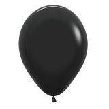 Einfarbige Luftballons Kunterbunt 8er Pack-schwarz