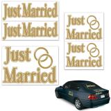 Auto-Aufkleber "Just Married" 5-tlg.
