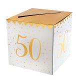 Brief- und Kartenbox 50. Geburtstag "Golden Times"