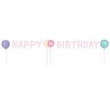 Buchstaben-Girlande "Geburtstag in Pastell" 1,5 m