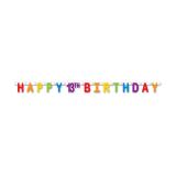 Buchstaben-Girlande "Happy 13th Birthday" 168 cm