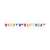 Buchstaben-Girlande "Happy 40th Birthday" 168 cm