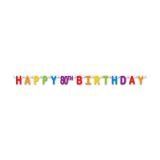 Buchstaben-Girlande "Happy 80th Birthday" 168 cm