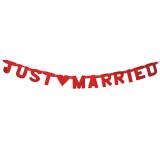 Buchstaben-Girlande "Just Married" 1,5 m