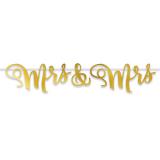 Buchstaben-Girlande "Mrs & Mrs" 366 cm