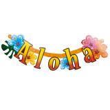 Buchstabengirlande "Aloha und Flamingo" 83 cm 