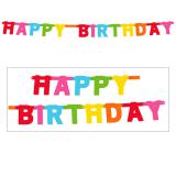 Bunte Buchstaben Girlande "Happy Birthday" 1,5 m