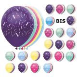 Bunte Metallic-Luftballons mit Zahlen 5-tlg.-65