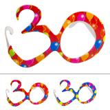 Bunte Partybrille "30. Geburtstag"