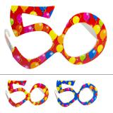 Bunte Partybrille "50. Geburtstag"