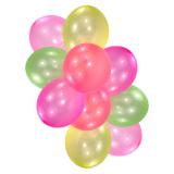 Bunte UV Leucht-Luftballons 10er Pack