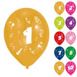 Bunte Luftballons "Geburtstagsspaß" 8er Pack