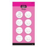 Button-Set "Bride to be" 8er Pack
