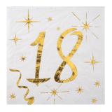 Cocktail-Servietten 18. Geburtstag "Golden Times" 20er Pack