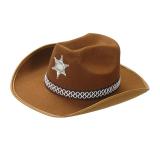 Cowboy-Hut "Sheriff"-braun