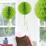 Deckenhänger "Ball aus Wabenpapier" 30 cm-apfelgrün