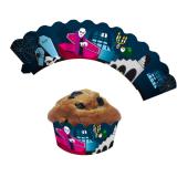 Deko-Banderolen für Muffins "Halloween" 12er Pack