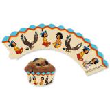 Deko-Banderolen für Muffins "Indianerjunge Yakari" 12er Pack