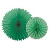 Deko-Fächer "Farbenfroher Punkte-Spaß" 2er Pack-grün