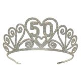 Diadem "Glänzende 50" mit Haarspangen
