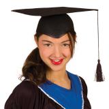 Doktor-Hut für Absolventen schwarz