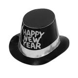 Edler Zylinder "Happy New Year"-silber