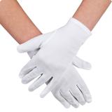 Einfarbige Handschuhe 23 cm-weiß